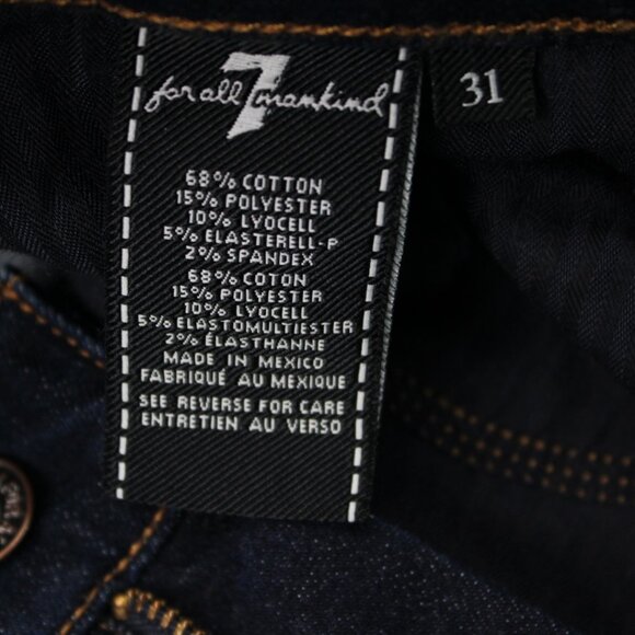 7 for all Mankind Jeans Women 31 Blue Dark Wash Roxanne Ankle w/ 26" inseam - Picture 11 of 14